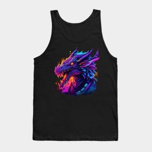 Unleashing our inner dragon with the most vibrant synthwave colors Tank Top